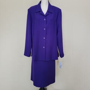 NWT Draper's & Damon's Sz 20 2 Pc A-Line Skirt Jacket Suit